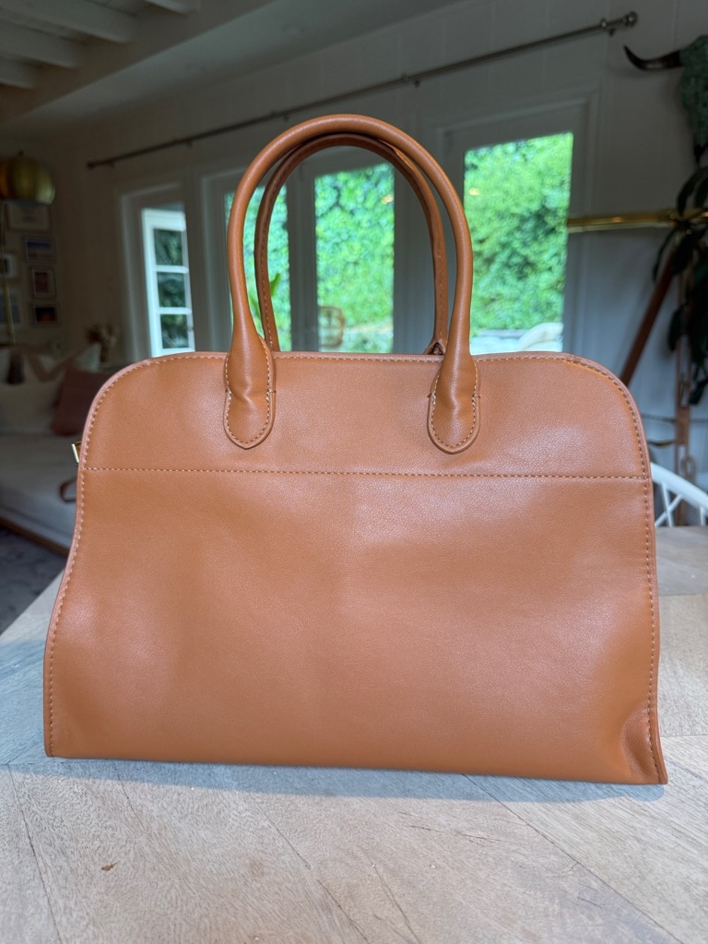 Leather Handbag in Camel / Tan NWOT - Picture 2 of 11